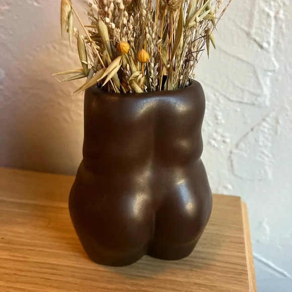 5” Matte Black Female Form Vase - Body Sculpture Modern Decor - Picture 7 of 8